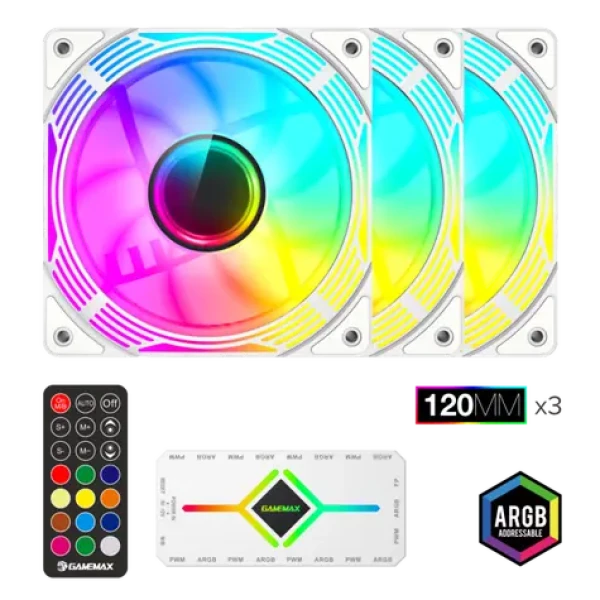 Gamemax KF300 bílý / Ventilátor / Do PC skříně (KF300 WH)