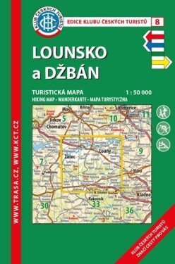 KČT 8 Lounsko a Džbán 1:50 000/turistická mapa