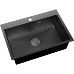 MEXEN - Solix ocelový dřez 1-bowl 650 x 450 mm, černá HC 6403651000-70HC