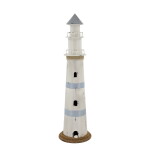 Chic Antique Svítící dekorace LED Lighthouse 61 cm, modrá barva, kov