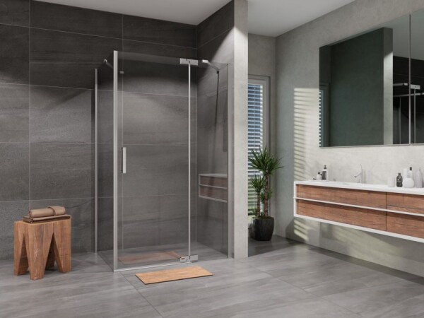Lansanit Sprchový kout Brix 1400x900, chrom/čiré sklo, pravé provedení LAN03018/LAN05023