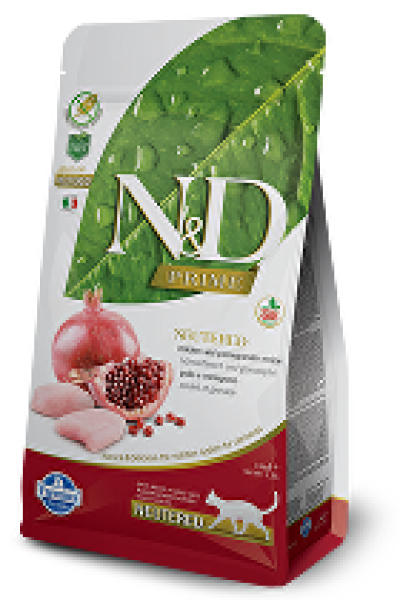 N&D PRIME CAT Neutered Chicken&Pomegranate 1,5kg