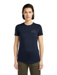 ICEBREAKER Wmns Mer 125 Cool-Lite Sphere SS Tee Across, Midnight Navy velikost: L