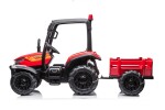 Mamido Dětský elektrický traktor s přívěsem BLT červený
