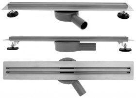 REA - Lineární odtokový žlab + sifon + nožičky + rošt Neo 600 Slim Pro REA-G8400