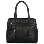 Trendy dámská koženková kabelka na rameno Asila, černá