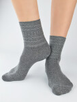Ponožky Noviti SB099 Wool Pattern 36-41 melanžově šedá 36-41