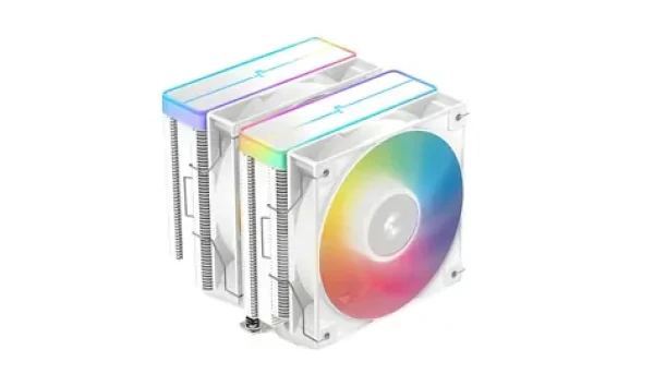 DEEPCOOL AG620 WH ARGB V2 bílá / Chladič CPU / 2× 120 mm ARGB / Hydro Bearing / LGA1851 / AM5 (R-AG620-WHAMMN-GJD)