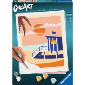 Ravensburger CreArt Pláž – Chatka – malování podle čísel