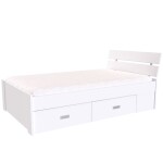 Nábytek Mikulík Zvýšené fran. lůžko AMÉLIE s 1 zvýšeným čelem - bílý lesk, antracit, aj. ROZMĚR: (š/v/d) 146 x 88 x 205 cm