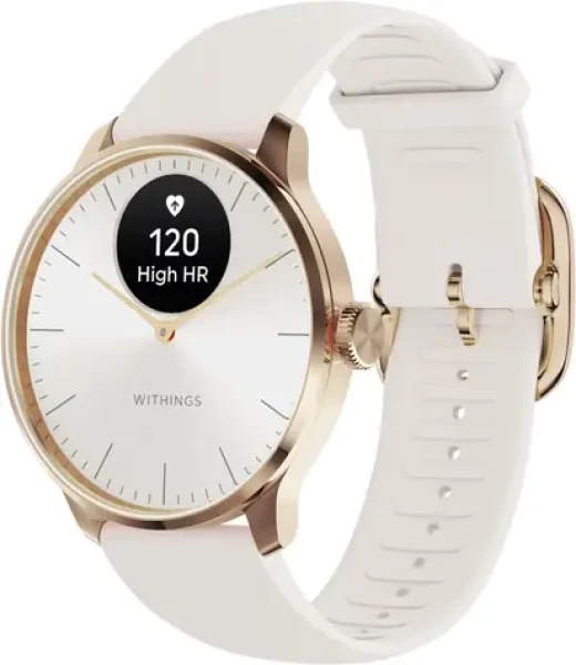 Withings Scanwatch Light 37mm zlatá / Chytré hodinky / OLED 0.63" / 5ATM / GPS / BT / výdrž až 30 dní (ICHWA111ALLINTPA)