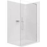 CERANO Sprchová zástěna Walk-in Onyx L-pravá vzpěra - 8 mm - chrom, transparentní sklo - 60x200 cm