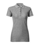 Cotton Heavy polokošile dámská tmavě šedý melír S
