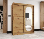Šatní skříň Abi Royal Rozměry: 150 cm, Barva korpusu + barva dveří: Černá + Černá