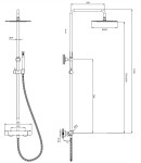 OMNIRES - Y termostatický sprchový sloup zlatá kartáčovaná /GLB/ Y1244SUGLB