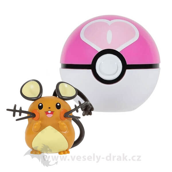 Pokémon Clip and Go Love Ball - figurka Dedenne