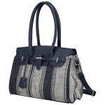 Stylová dámská koženková kabelka do ruky Irma, tmavě modrá