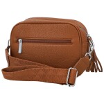 Stylová dámská koženková crossbody kabelka Danika, hnědá