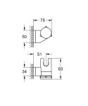 GROHE - Vitalio Universal Držák sprchy, chrom 26183001