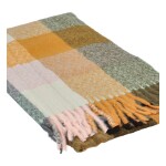 Hravá dámská šála ze 100% viskózy Elena, světle zelená se žlutou