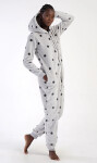 Dámský overal Puntík Šedá vzor - Vienetta šedá s puntíkem M