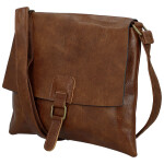 Trendy dámská koženková crossbody kabelka Ada, tmavě hnědá