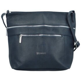 Stylová dámská koženková crossbody kabelka Olbba, tmavě modrá