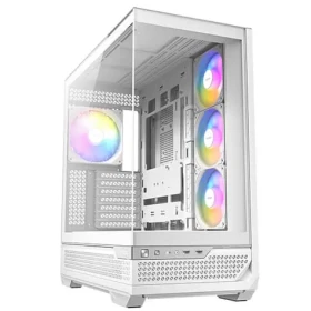 Antec C7 ARGB bílá / E-ATX / 2x USB-A / 1x USB-C / 3x 120mm ARGB + 1x 140mm ARGB / bez zdroje / průhledná bočnice (0-761345-10136-3)