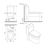 SAPHO - HUBERT WC kombi, spodní/zadní odpad, bílá PB304