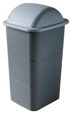BELLI E FORTI Odpadkový koš FLIP šedý / Plast / 24 l / Výška 44,5 cm