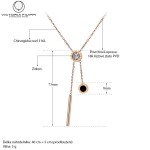 Ocelový náhrdelník se zirkony Stephanie Rose Gold - chirurgická ocel, Zlatá 40 cm + 5 cm (prodloužení)
