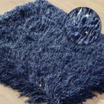 DumDekorace Koberec do koupelny v tmavě modré barvě Šířka: 60 cm | Délka: 90 cm