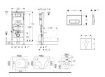 GEBERIT - Duofix Set předstěnové instalace, kompaktního klozetu Gaia a sedátka softclose, tlačítko Delta50, alpská bílá SANI11CA3151B