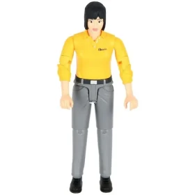 Bruder BWORLD Figurka žena žluté triko a šedé kalhoty