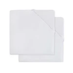 Jollein Prostěradlo napínací 60x120 cm froté White 2 ks / Pro matraci do 120 x 60 cm (2512-507-00001)