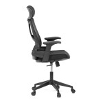 Židle kancelářská, černá MESH, plastový kříž