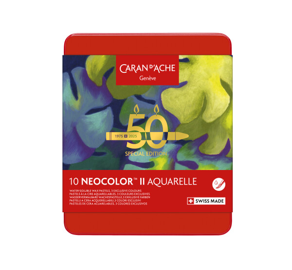 Caran d´Ache Caran d´Ache, 7500.915, Neocolor II, akvarelové pastely, limitovaná edice 50-years, Lush, 10 ks