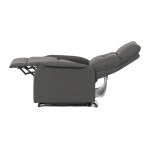 Křeslo polohovací, eletrické, šedá látka.