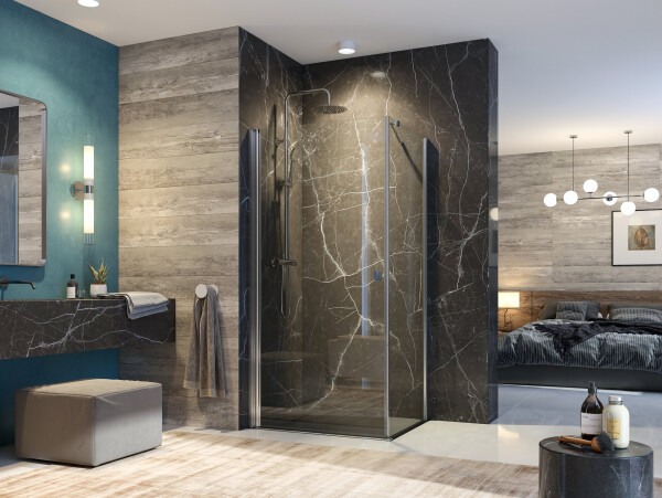 Aquatek GLASS R10 100x80cm CHROM Sprchová zástěna