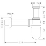 HANSGROHE - Sifony Sifon, chrom 52053000