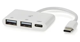 Nedis CCGB64785WT01 / USB hub / 1x USB-C / 2x USB-A / napájení z USB (CCGB64785WT01)