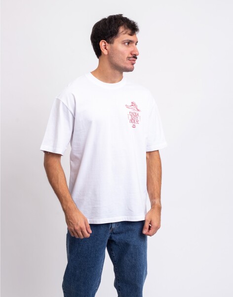 Tričko Edwin Ekoda Bath House TS White garment washed