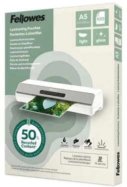 Fellowes A5 Light / Laminovací fólie / 100ks / lesklá (100143440)