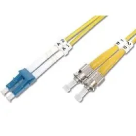 DIGITUS Fiber Optic Patch Cord, LC to ST Singlemode 09/125 µ, Duplex Length 3m (4016032249351)