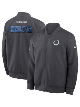 Nike Pánská bunda Indianapolis Colts NFL 2026 Rivalries Sideline Bomber Dunkelgrau Velikost: M