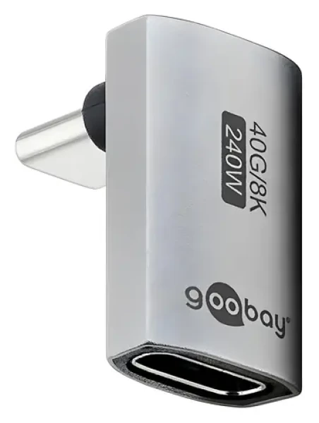 Goobay 74442 / Adaptér USB-C / úhlový 90° svislý / prodloužený / USB4 (74442)