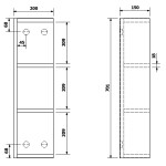 SAPHO - RIWA otevřená police 20x70x15 cm, levá/pravá, dub alabama RIW250-0022