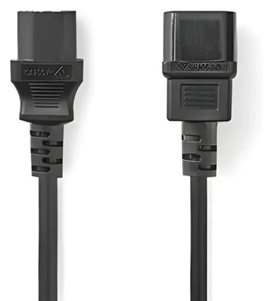 Nedis napájecí kabel IEC-320-C14 - IEC-320-C13 černá / Napájecí kabel / Přímý / Poniklované konektory / 3 m (CEGP10500BK30)