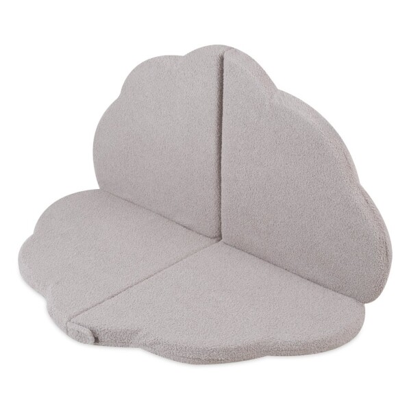 PLUSH NEST PLUSH NEST Dětská hrací podložka Nadýchaný květ – šedý beránek