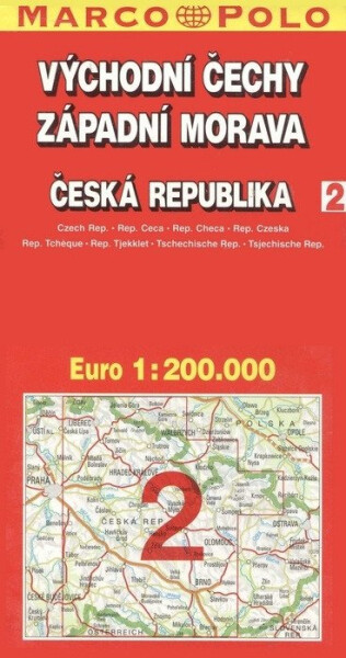 ČR 2 Východní Čechy, Západní Morava 1:200 000